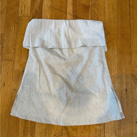 Dissh SET Lucca Linen Strapless Top & Syrah Linen Midi Skirt- Natural - Picture 2 of 9